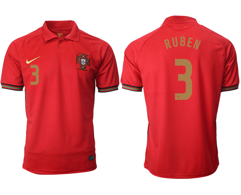 2020-21 Portugal home aaa version 3# RUBEN soccer jerseys