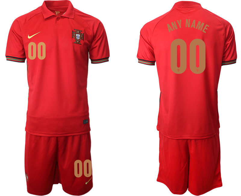 2020-21 Portugal home any name custom soccer jerseys