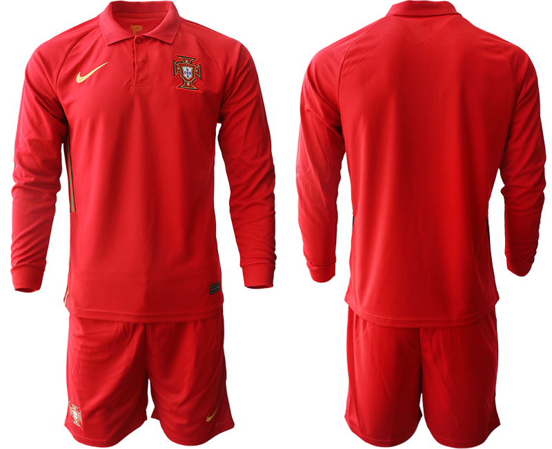 2020-21 Portugal home long sleeve soccer jerseys