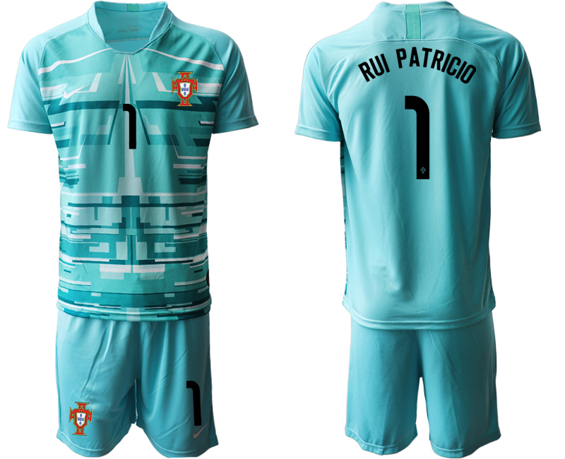 2020-21 Portugal lake blue goalkeeper 1# RUI PATRICIO soccer jerseys