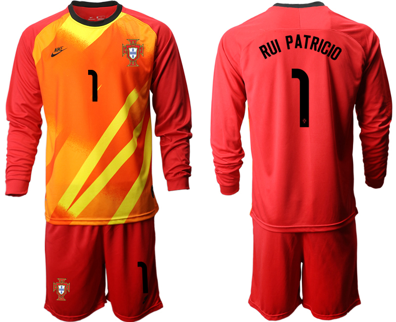 2020-21 Portugal red goalkeeper 1# RUI PATRICIO long sleeve soccer jerseys