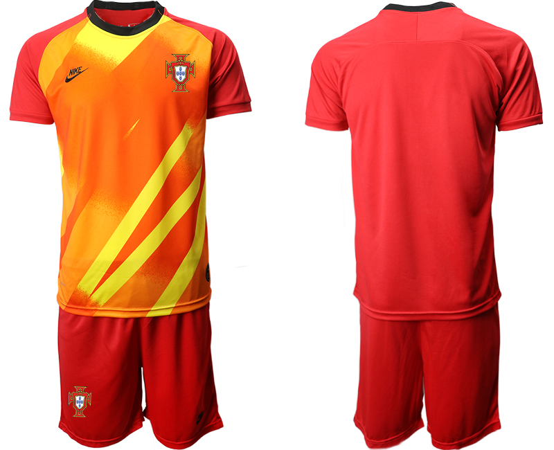 2020-21 Portugal red goalkeeper soccer jerseys.