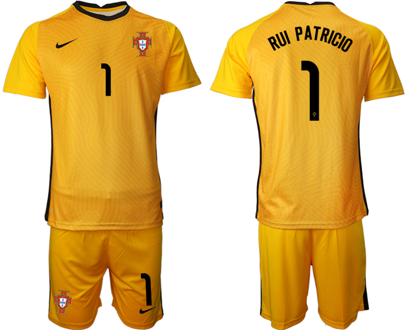 2020-21 Portugal yellow goalkeeper 1# RUI PATRICIO soccer jerseys