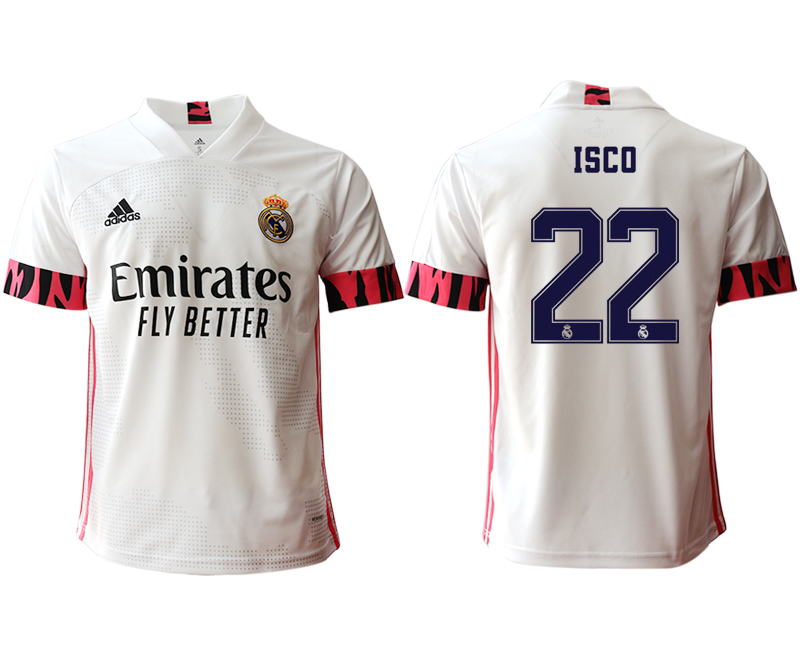 2020-21 Real Madrid  home aaa version 22# ISCO soccer jerseys