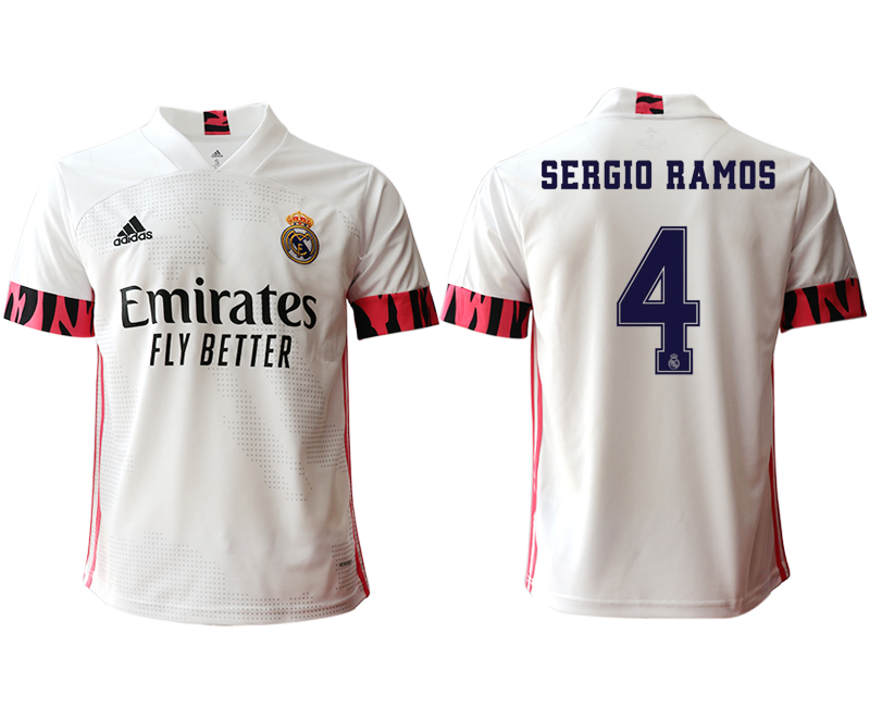 2020-21 Real Madrid  home aaa version 4# SERGIO RAMOS soccer jerseys