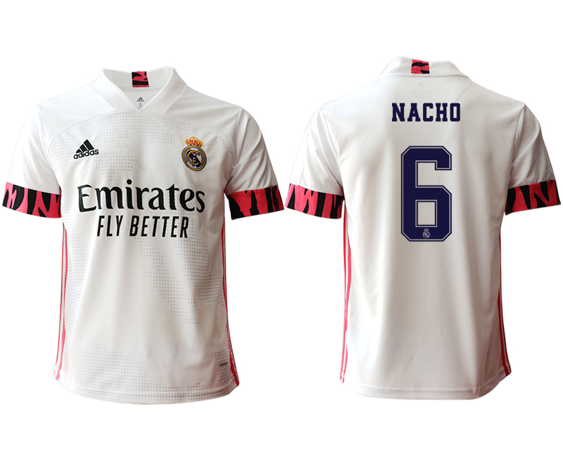 2020-21 Real Madrid  home aaa version 6# NACHO soccer jerseys