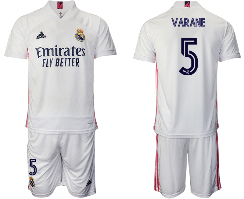 2020-21 Real Madrid 5 VARANE Home Soccer Jersey