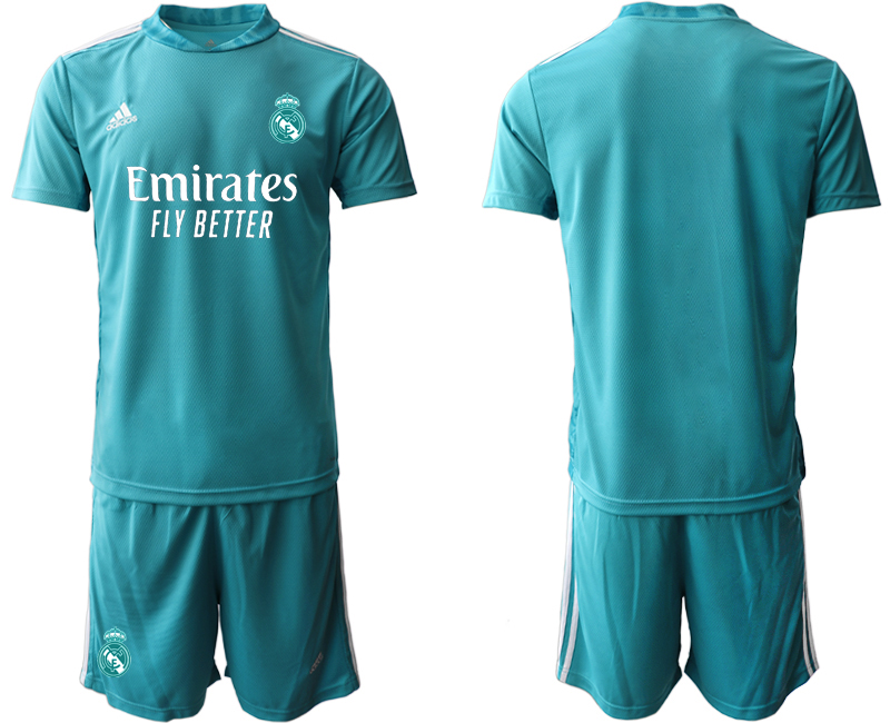 2020-21 Real Madrid Blue Goalkeeper Soccer Jersey