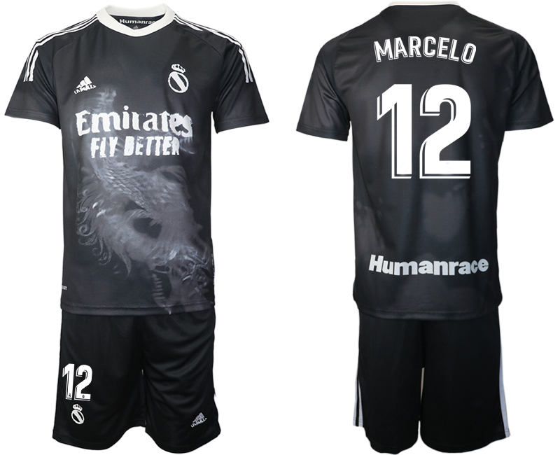 2020-21 Real Madrid adidas × Human Race 12# MARCELO soccer jerseys