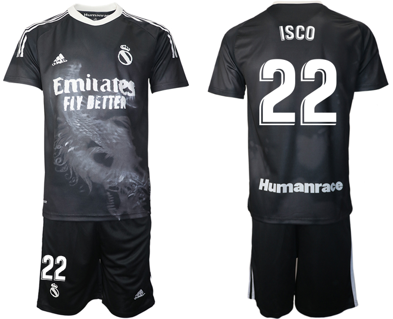 2020-21 Real Madrid adidas × Human Race 22# ISCO soccer jerseys