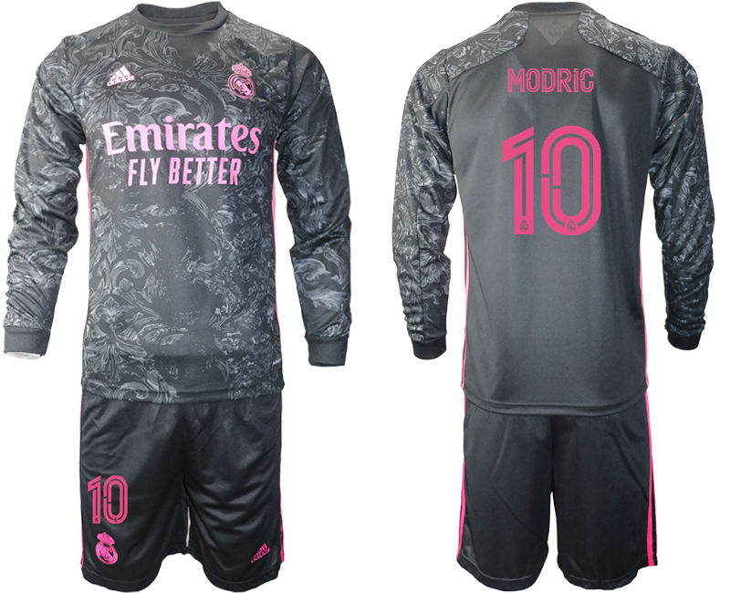 2020-21 Real Madrid away  10# MODRIC long sleeve soccer jerseys