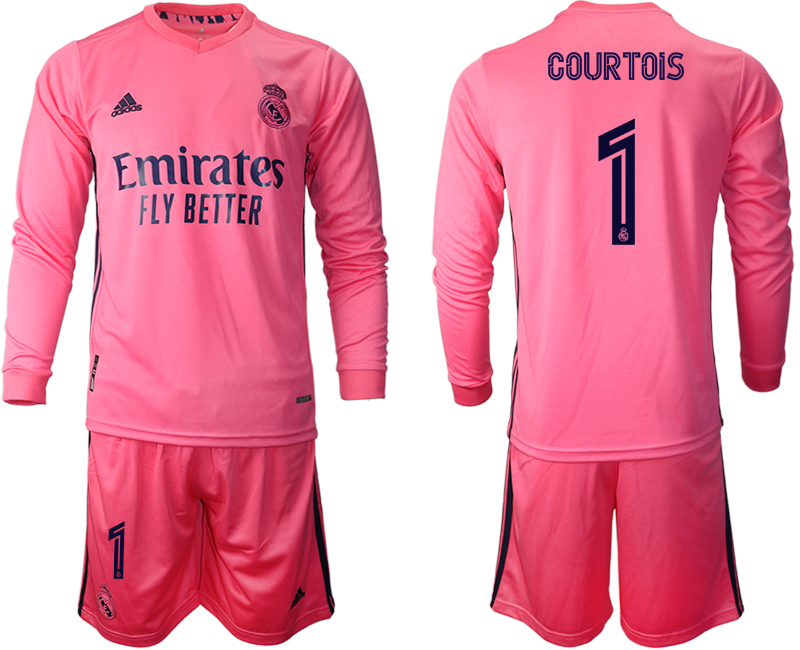 2020-21 Real Madrid away 1# COURTOIS long sleeve soccer jerseys