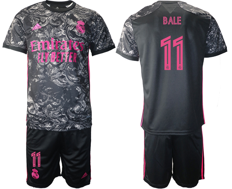 2020-21 Real Madrid away 11# BALE black soccer jerseys