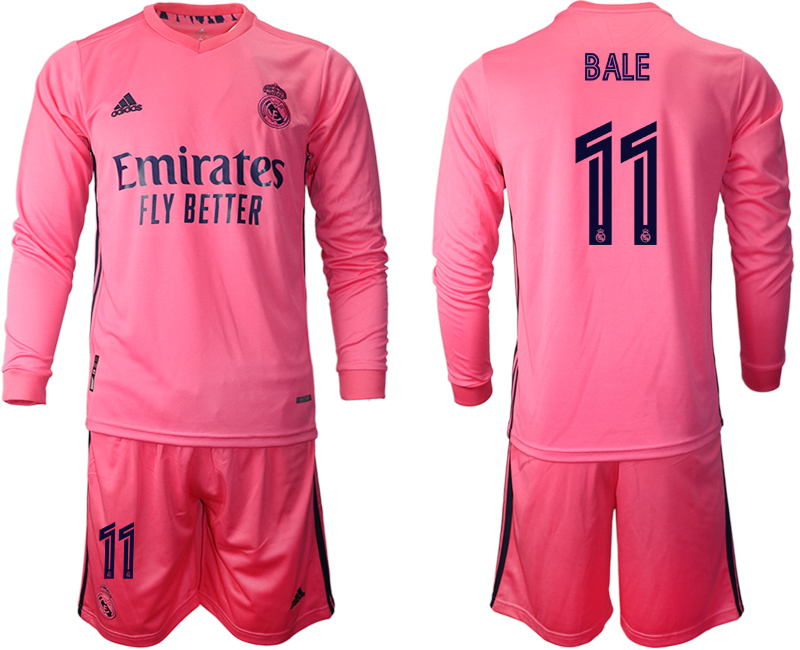 2020-21 Real Madrid away 11# BALE long sleeve soccer jerseys