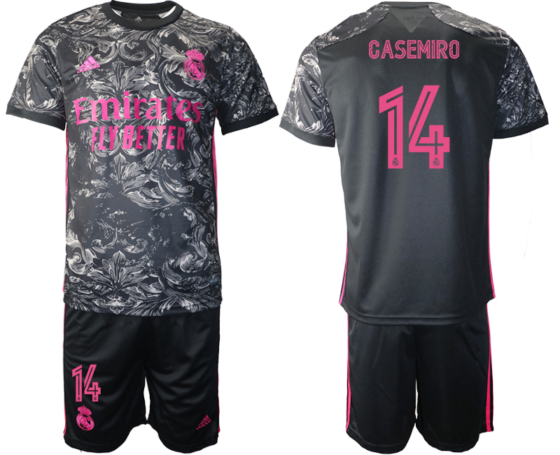 2020-21 Real Madrid away 14# CASEMIRO black soccer jerseys