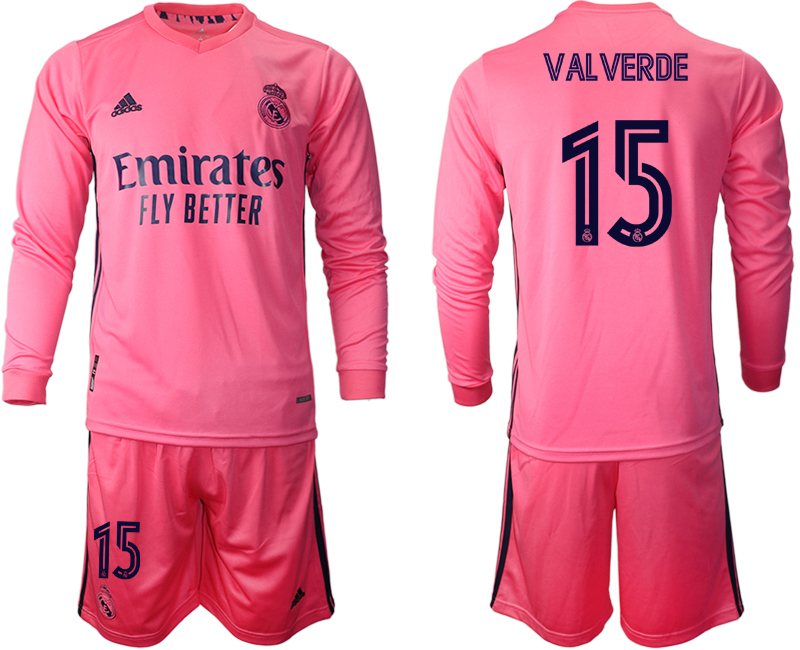 2020-21 Real Madrid away 15# VALVERDE long sleeve soccer jerseys