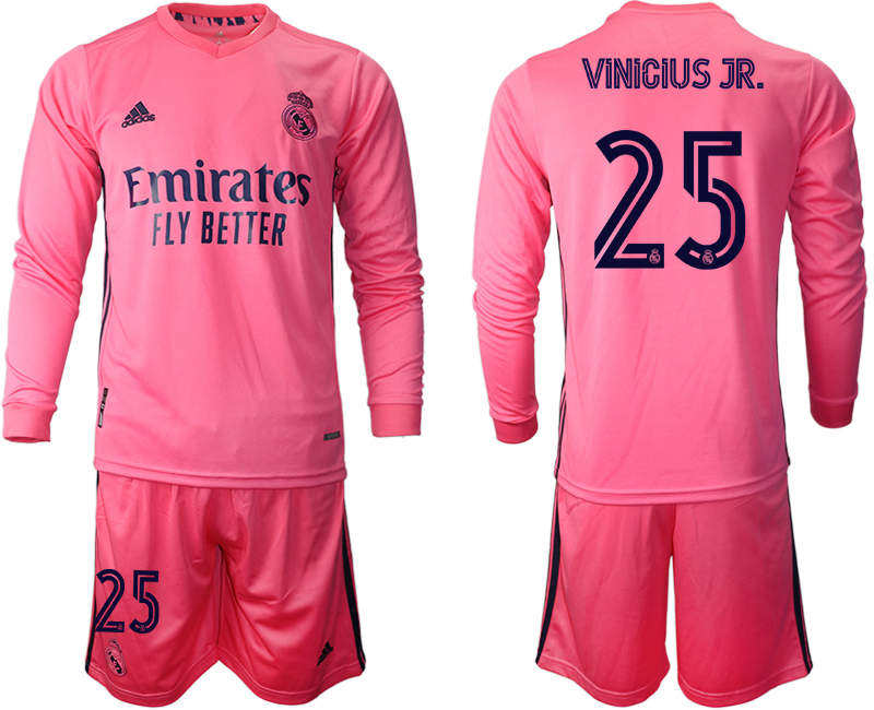 2020-21 Real Madrid away 25# VINICIUS JR. long sleeve soccer jerseys