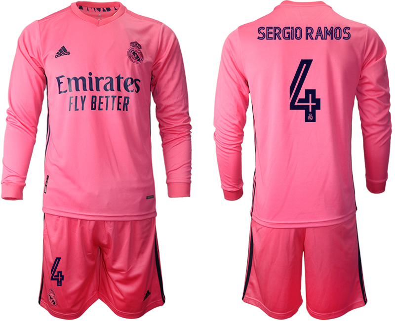 2020-21 Real Madrid away 4# SERGIO RAMOS long sleeve soccer jerseys