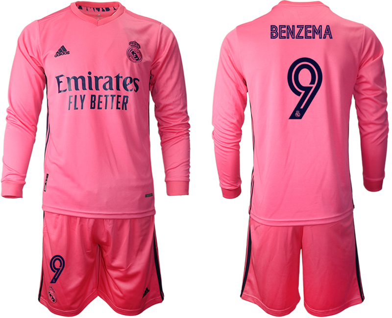 2020-21 Real Madrid away 9# BENZEMA long sleeve soccer jerseys