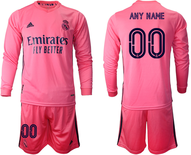 2020-21 Real Madrid away any name custom long sleeve soccer jerseys