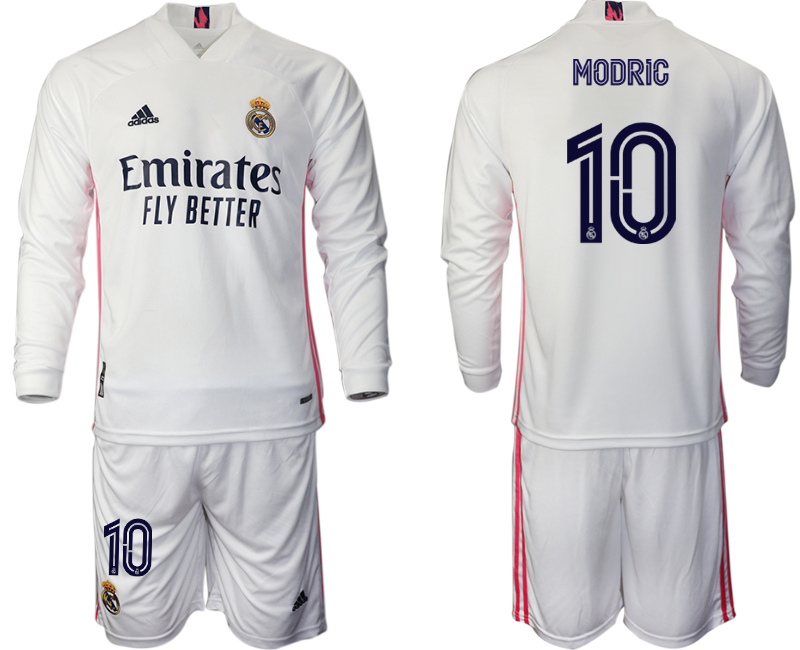 2020-21 Real Madrid home 10# MODRIC long sleeve soccer jerseys