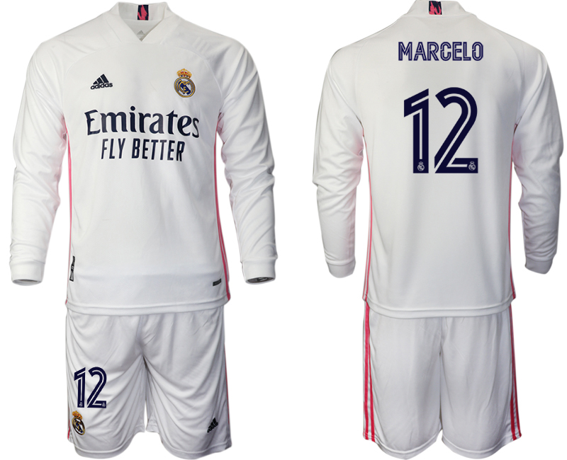 2020-21 Real Madrid home 12# MARCELO long sleeve soccer jerseys