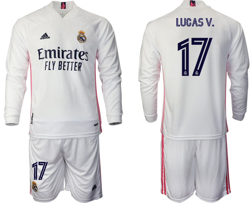 2020-21 Real Madrid home 17# LUCASV. long sleeve soccer jerseys