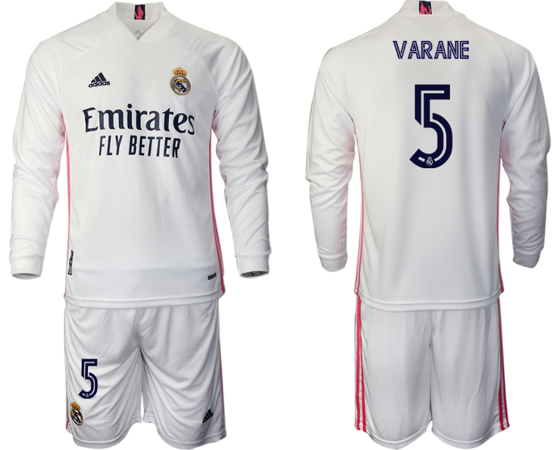 2020-21 Real Madrid home 5# VARANE long sleeve soccer jerseys