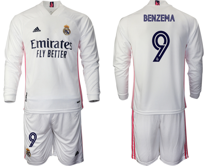 2020-21 Real Madrid home 9# BENZEMA long sleeve soccer jerseys