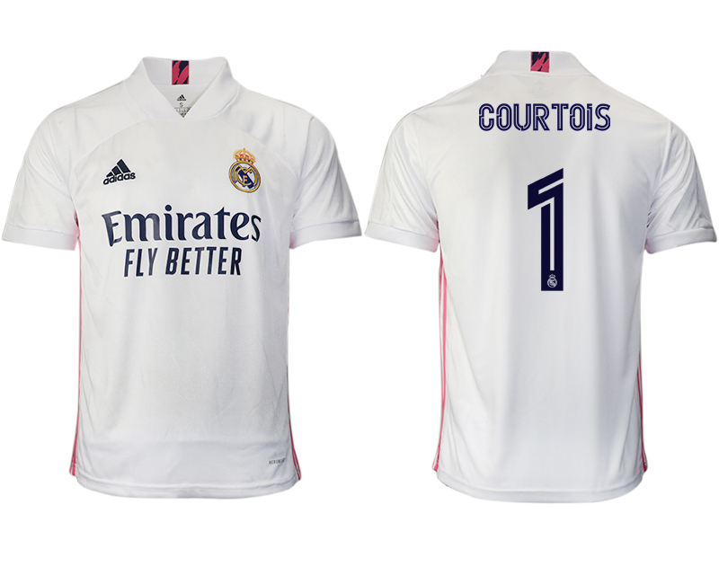 2020-21 Real Madrid home aaa version 1# COURTOIS soccer jerseys