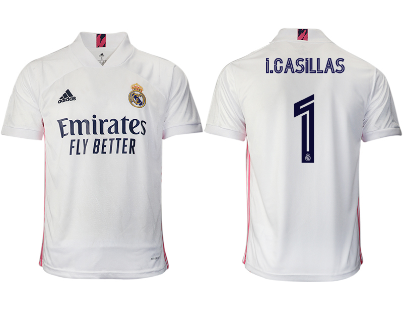 2020-21 Real Madrid home aaa version 1# I.CASILLAS soccer jerseys