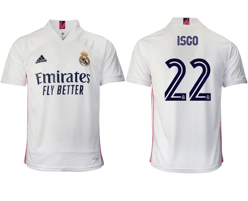 2020-21 Real Madrid home aaa version 22# ISCO soccer jerseys