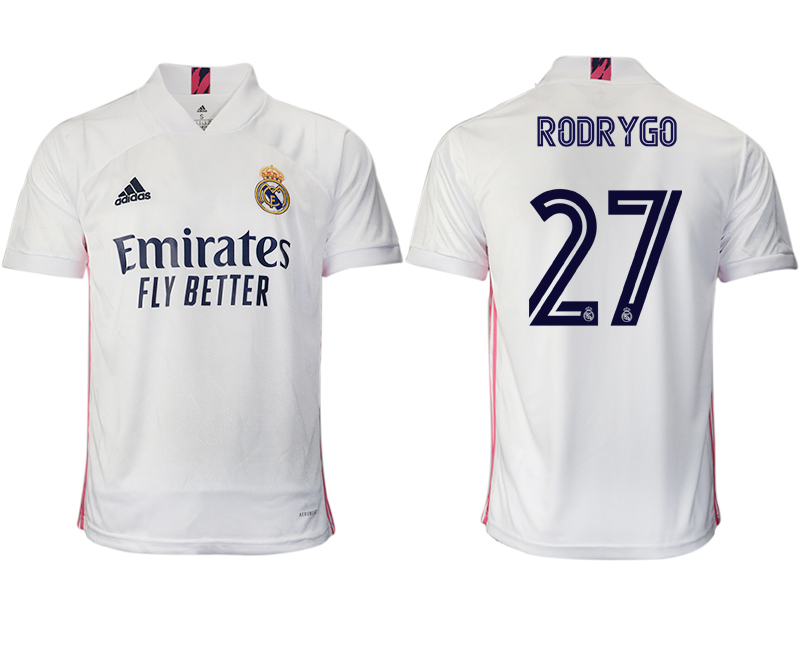 2020-21 Real Madrid home aaa version 27# RODRYGO soccer jerseys