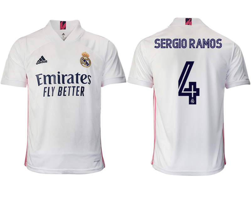 2020-21 Real Madrid home aaa version 4# SERGIO RAMOS soccer jerseys