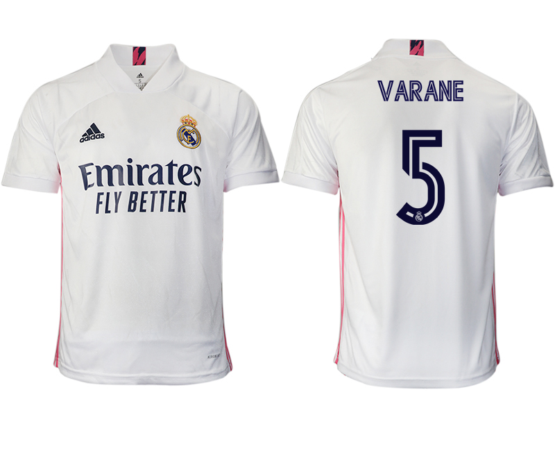 2020-21 Real Madrid home aaa version 5# VARANE soccer jerseys