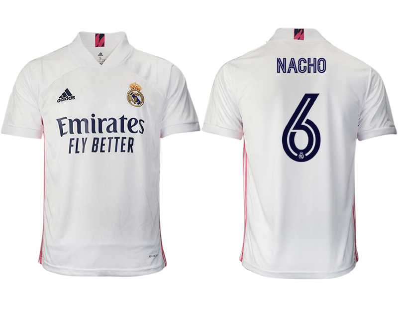 2020-21 Real Madrid home aaa version 6# NACHO soccer jerseys