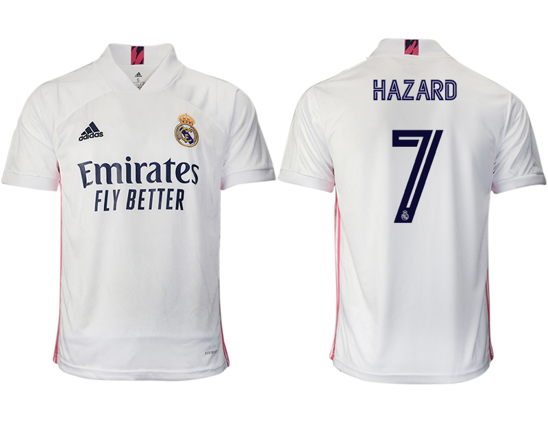 2020-21 Real Madrid home aaa version 7# HAZARD soccer jerseys