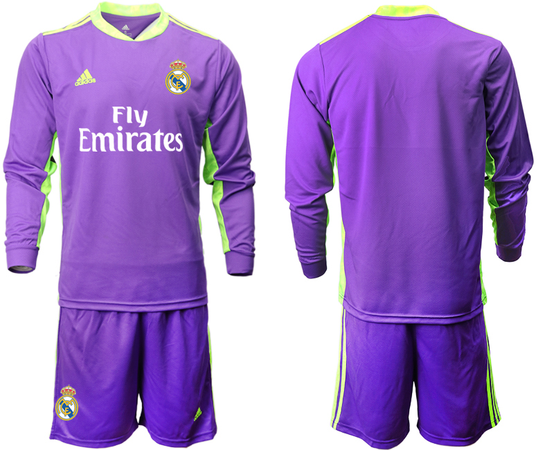 2020-21 Real Madrid purple goalkeeper long sleeve soccer jerseys