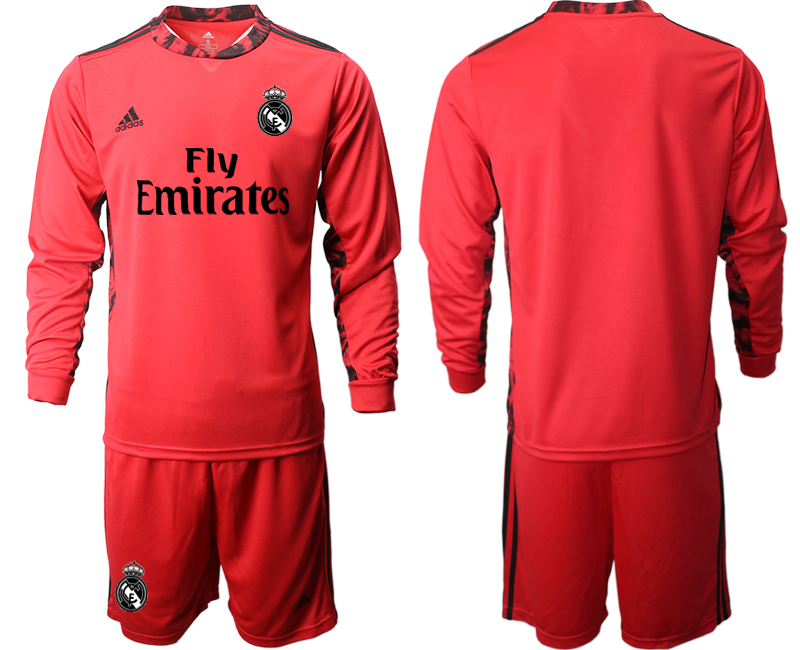 2020-21 Real Madrid red goalkeeper long sleeve soccer jerseys