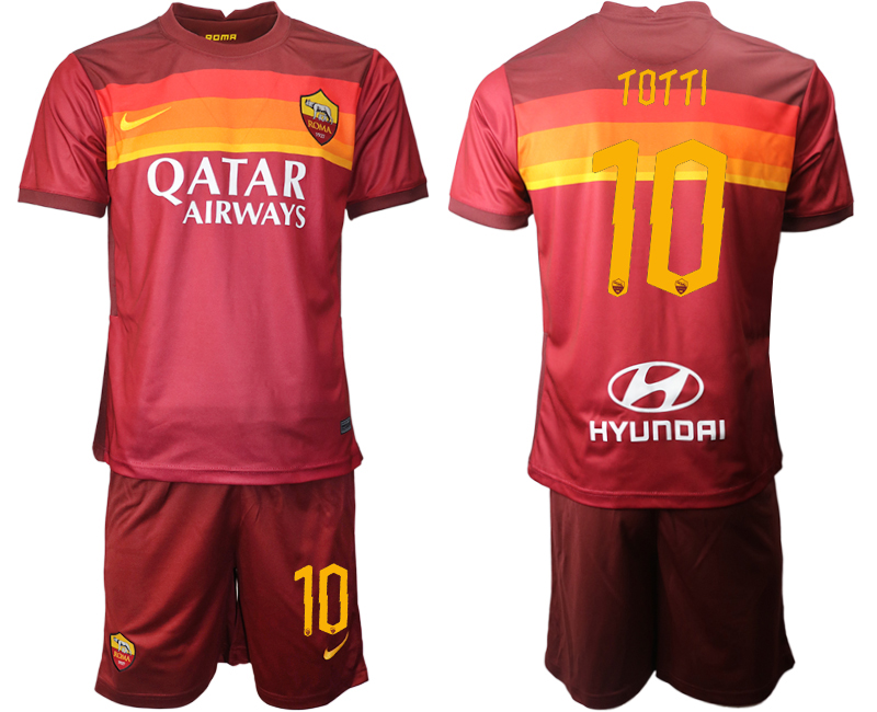 2020-21 Roma 10 TOTTI Home Soccer Jersey