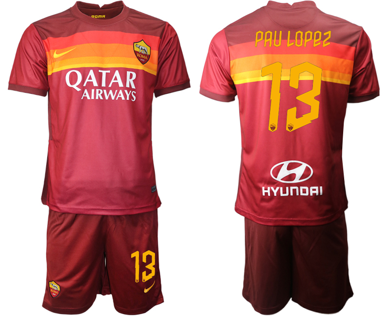 2020-21 Roma 13 PAU LOPEZ Home Soccer Jersey