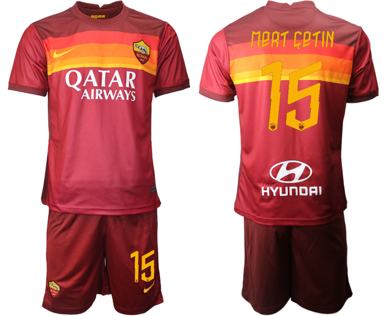 2020-21 Roma 15 MERT CETIN Home Soccer Jersey