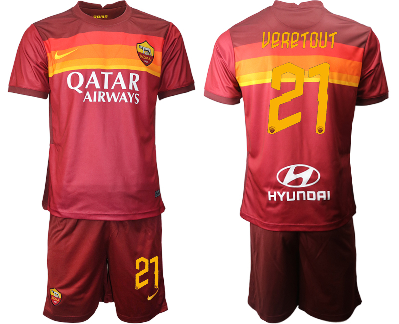 2020-21 Roma 21 UERETOUT Home Soccer Jersey