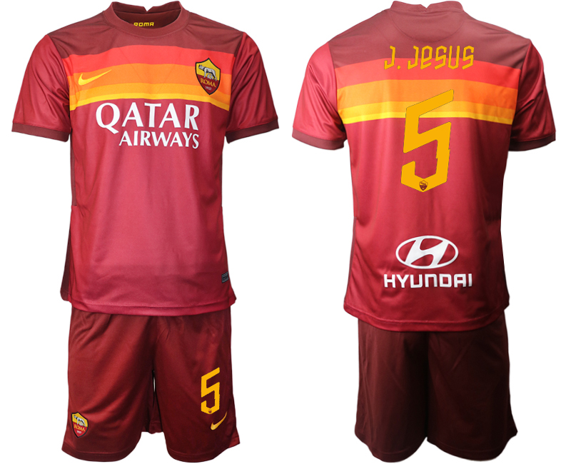 2020-21 Roma 5 J.JESUS Home Soccer Jersey