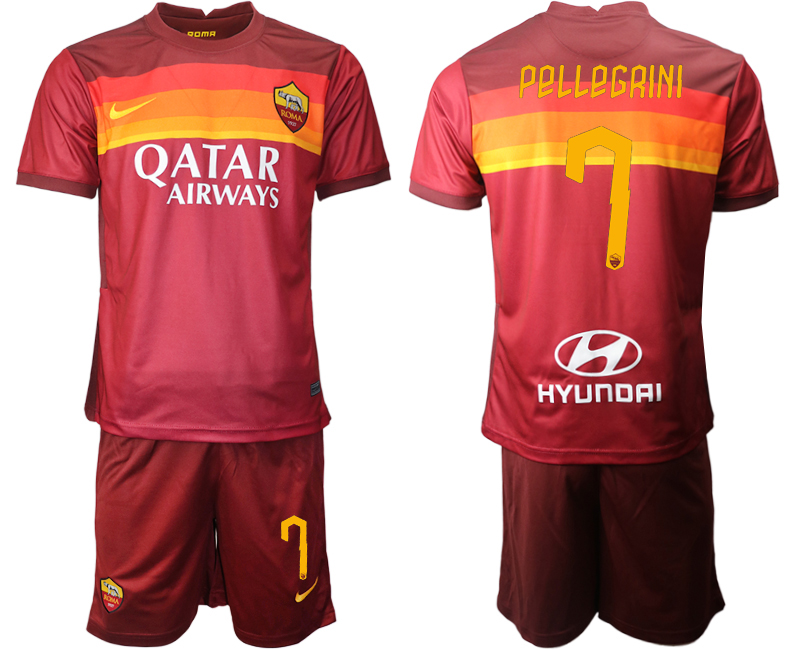 2020-21 Roma 7 PELLEGRINI Home Soccer Jersey