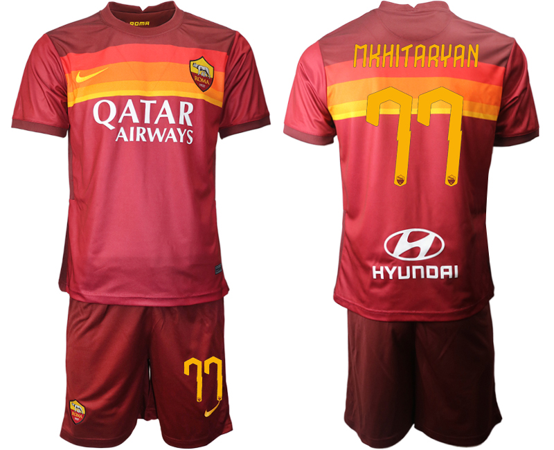 2020-21 Roma 77 MKHITARYAN Home Soccer Jersey