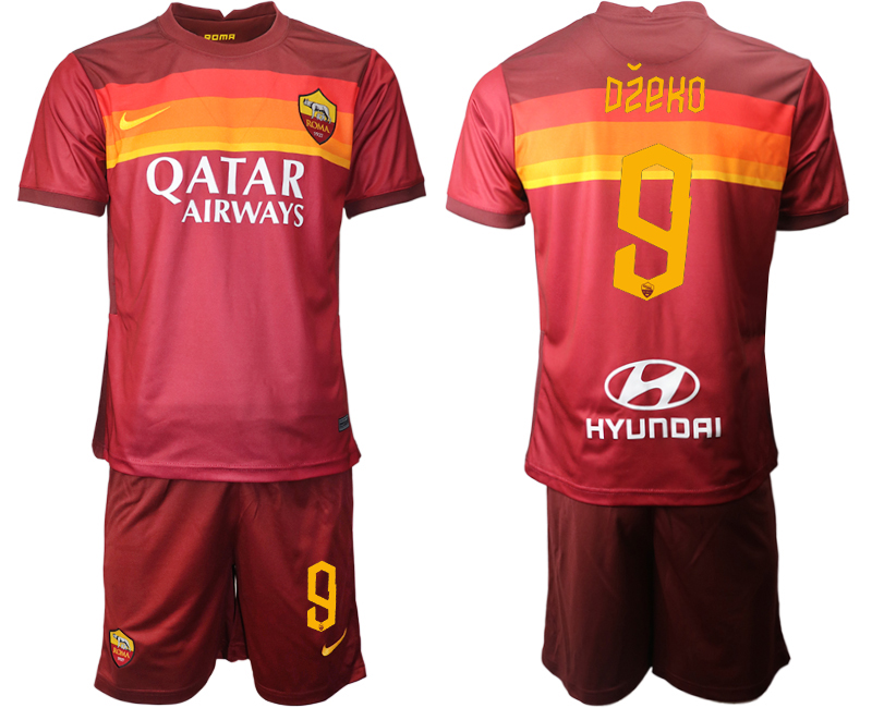 2020-21 Roma 9 DZEKO Home Soccer Jersey