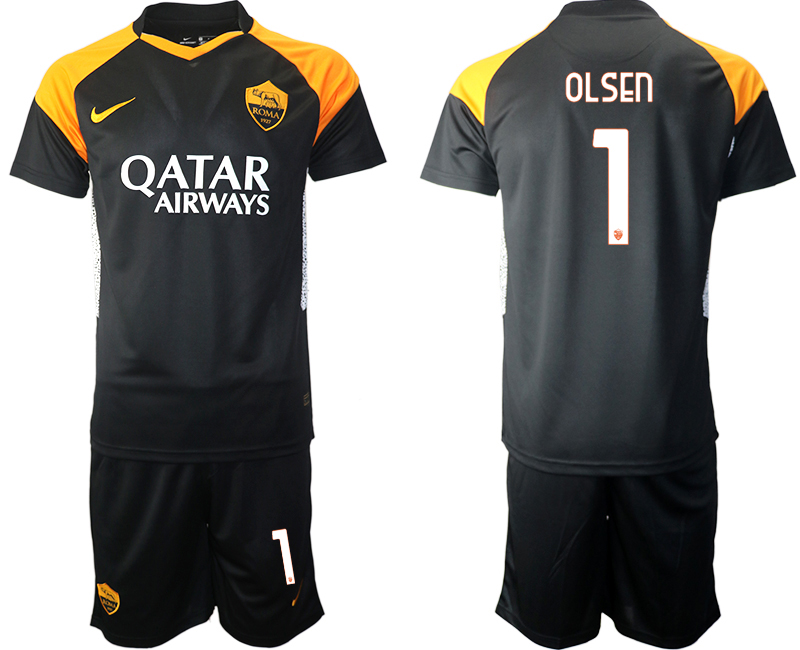 2020-21 Rome away 1# OLSEN black soccer jerseys