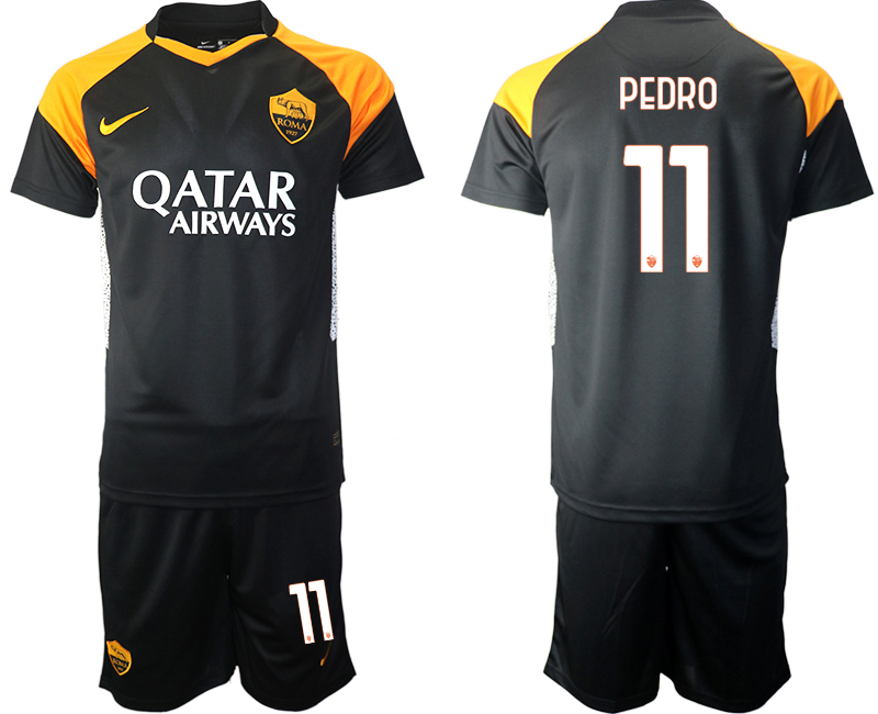 2020-21 Rome away 11# PEDRO black soccer jerseys