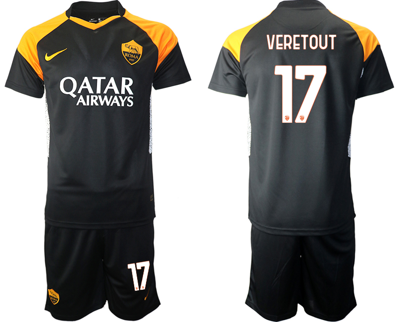 2020-21 Rome away 17# VERETOUT black soccer jerseys